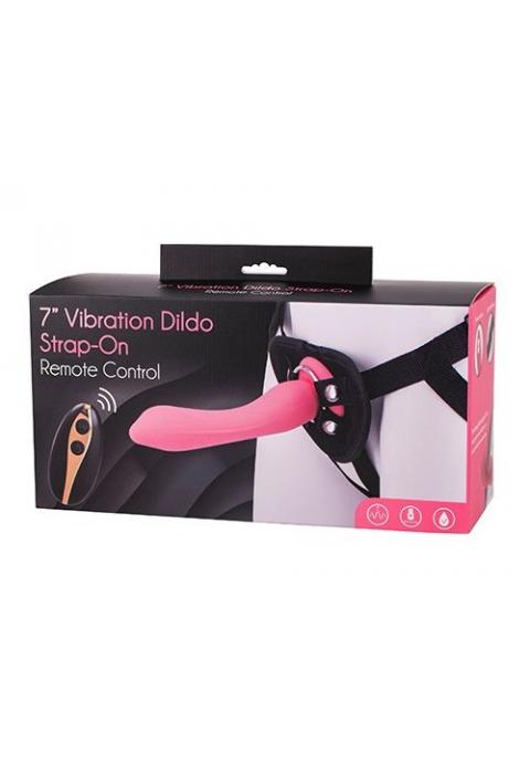 Розовый поясной фаллоимитатор с вибрацией 7INCH VIBRATION DILDO STRAP-ON - 18 см. Розовый поясной фаллоимитатор с вибрацией 7INCH VIBRATION DILDO STRAP-ON - 18 см.