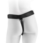 Телесный сдвоенный поясной страпон Strap-On Harness with 7  Two Cocks One Hole - 19,1 см.