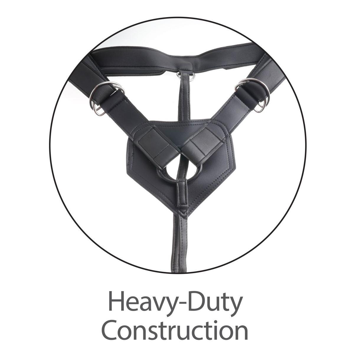 Телесный сдвоенный поясной страпон Strap-On Harness with 7  Two Cocks One Hole - 19,1 см.