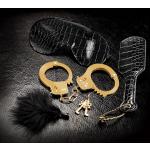 Набор Beginners Fantasy Kit из наручников, пуховки, маски и шлепалки