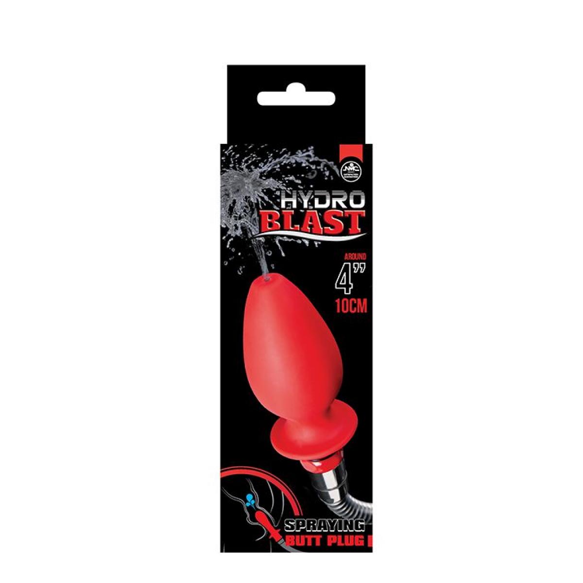Красная насадка для душа HYDROBLAST 4INCH BUTTPLUG SHAPE DOUCHE - 10,2 см.