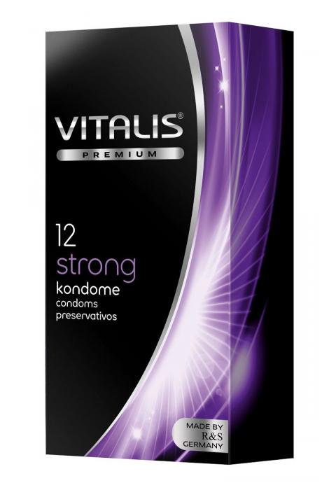 Презервативы с утолщённой стенкой VITALIS PREMIUM strong - 12 шт.
