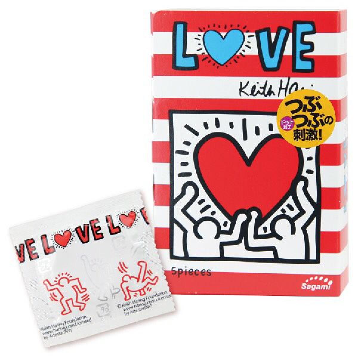 Презервативы Sagami LOVE Keith Haring - 12 шт.