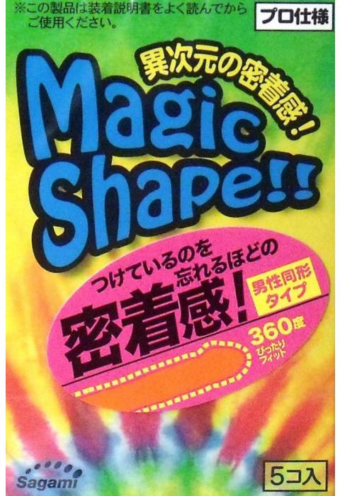 Презервативы Sagami Xtreme Magic Shape с ребристым швом - 5 шт.