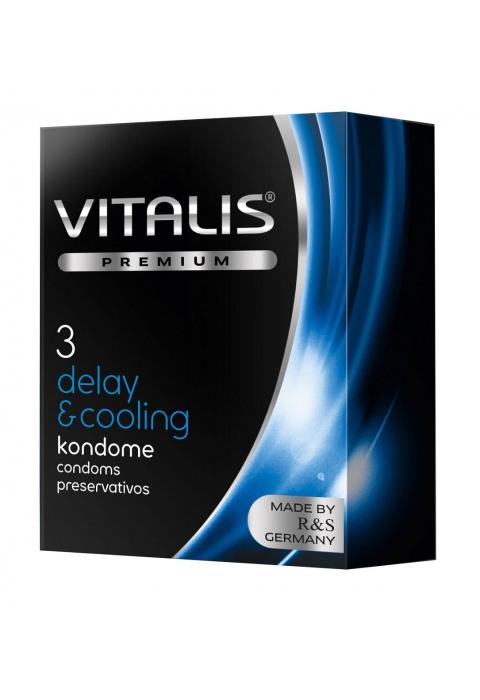 Презервативы VITALIS PREMIUM delay   cooling с охлаждающим эффектом - 3 шт.