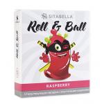 Стимулирующий презерватив-насадка Roll   Ball Raspberry