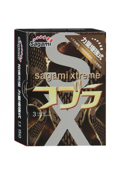 Суженные к основанию презервативы Sagami Xtreme COBRA - 3 шт.