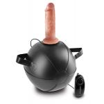 Мини-мяч с фаллической насадкой телесного цвета и вибрацией Vibrating Mini Sex Ball with 6  Dildo - 15,2 см.