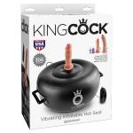 Вибромассажер на воздушной подушке King Cock Vibrating Inflatable Hot Seat с двумя насадками