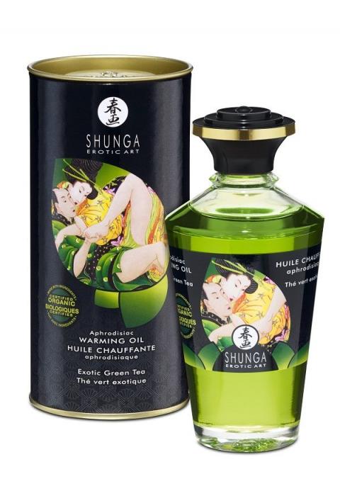 Массажное интимное масло с ароматом зелёного чая - 100 мл.