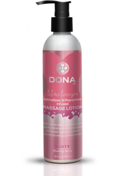 Увлажняющий массажный лосьон DONA Flirty Blushing Berry - 235 мл. Увлажняющий массажный лосьон DONA Flirty Blushing Berry - 235 мл.