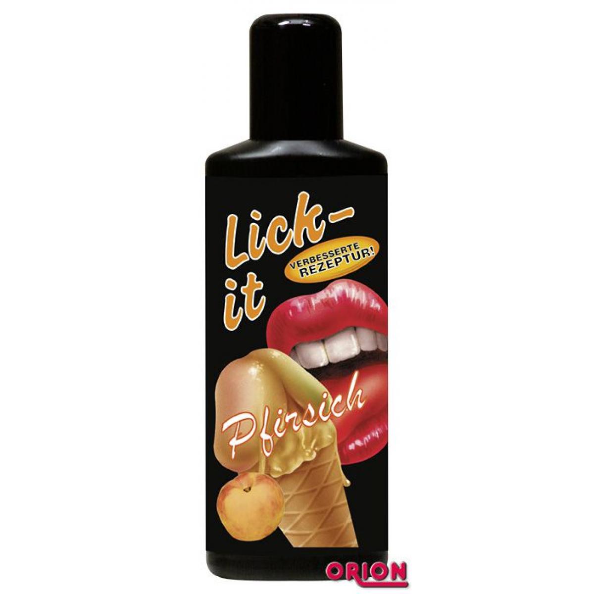 Съедобная смазка Lick It со вкусом персика - 100 мл.