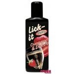 Смазка для орального секса Lick It со вкусом клубники с шампанским - 100 мл.